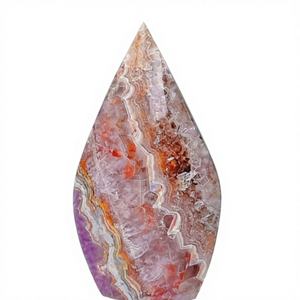 Pierre d'énergie naturelle de 300-400g, pierre de guérison Feng Shui, améthyste violette polie en forme de fleur, agate, cristal en forme de goutte, artisanat écologique - Product Image 1