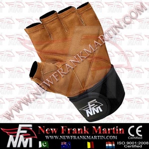 NFM Unisex Guantes deportivos Levantamiento de pesas WOD Gimnasio Fitness Levantamiento de pesas Entrenamiento Crossfit Mano Palma Protección Pullup Soporte Marrón - Product Image 4
