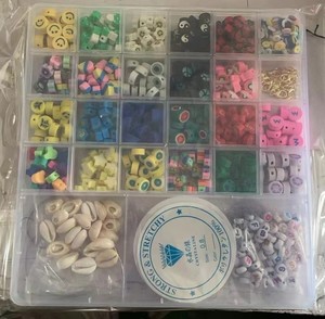 Ensembles de fabrication de bracelets et colliers en perles rondes en céramique et porcelaine, motifs variés, couleurs mélangées, très demandés - Product Image 6