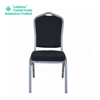 Chaise d'église à cadre métallique bon marché, design populaire, meilleur tissu, vente en gros d'usine SK-YHY-F004