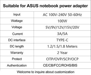USB-C อะแดปเตอร์ไฟ100วัตต์ PD-<span class=keywords><strong>E2</strong></span>ชาร์จเร็วการป้องกัน OVP เปลี่ยนได้สำหรับกล้องแคนนอนสำหรับ Lenovo ThinkPad สำหรับ ACR สำหรับ Dell - Product Image 4