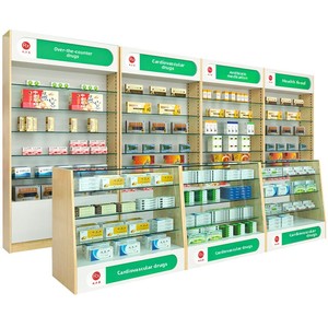 Comptoir de pharmacie en bois massif, armoire à médicaments occidentaux, vitrine de pharmacie, spécifiquement conçu pour les cliniques et les hôpitaux - Product Image 5