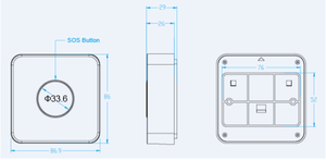 Intelligenter LoRaWAN Ein-Knopf-SOS-fourrure d'alarme Sicherheit und <span class=keywords><strong>Schutz</strong></span> - Product Image 3
