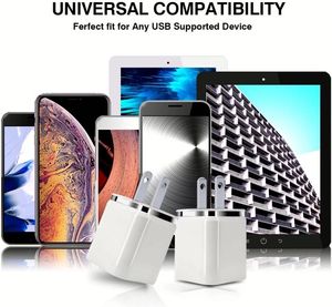 อะแดปเตอร์ชาร์จ USB แบบติดผนัง ราคาถูกที่สุด ชาร์จได้สองหัว รองรับปลั๊ก US/EU หลายสี หัวชาร์จแบบ 2 ขา ชาร์จเร็ว สำหรับ iPhone และ Huawei - Product Image 5