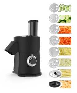 เครื่องหั่นผักไฟฟ้าอเนกประสงค์ 7 in 1 สำหรับใช้ในบ้าน พร้อมใบมีดหั่นซอยและทำสลัด - Product Image 1