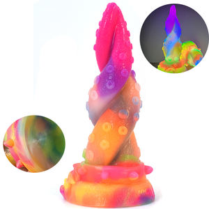 Goede Prijs Differentcolors YOCY-266 AW13 Oude Mythische Beest-Gele Draak Lichtgevende Dildo Glow In The Dark Penisfor Vrouwen - Product Image 1