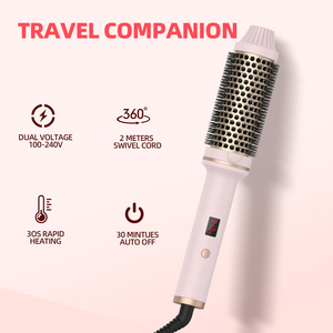 Cepillo Térmico 3 en 1 de 1.5 Pulgadas para Rizar, Alisar y Peinar, Temperatura Ajustable, Calentamiento Rápido en 30s, Rizos con Volumen sin Esfuerzo - Product Image 4