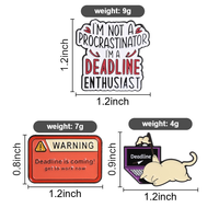 Set de pines de esmalte divertidos para entusiastas de las líneas de tiempo, con diseños de gato, error de computadora portátil y señal de advertencia, insignia de solapa para oficina