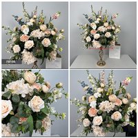 Bouquet de roses en cascade de luxe, arrangement de fleurs en soie, décoration de table de mariage, décoration de fête à domicile, boule de fleurs artificielles