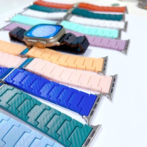 Bracelet de montre en résine acrylique Macaron Arc-en-ciel, couleur bonbon, léger, compatible avec <span class=keywords><strong>Apple</strong></span> <span class=keywords><strong>Watch</strong></span> 41 45 44 40 49mm, mode féminine - Product Image 3