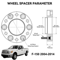 Entretoises de roue F150 en gros, entretoises de roue personnalisées 1,5 pouces 6x135 pour Ford F150 2WD 4WD 2004-2014 (Compatible uniquement avec 6 goujons)