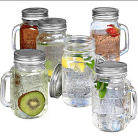 Bouteille d'eau en verre transparent de 450 ml avec couvercle et paille pour jus, café et thé, utilisations au bureau et à la maison