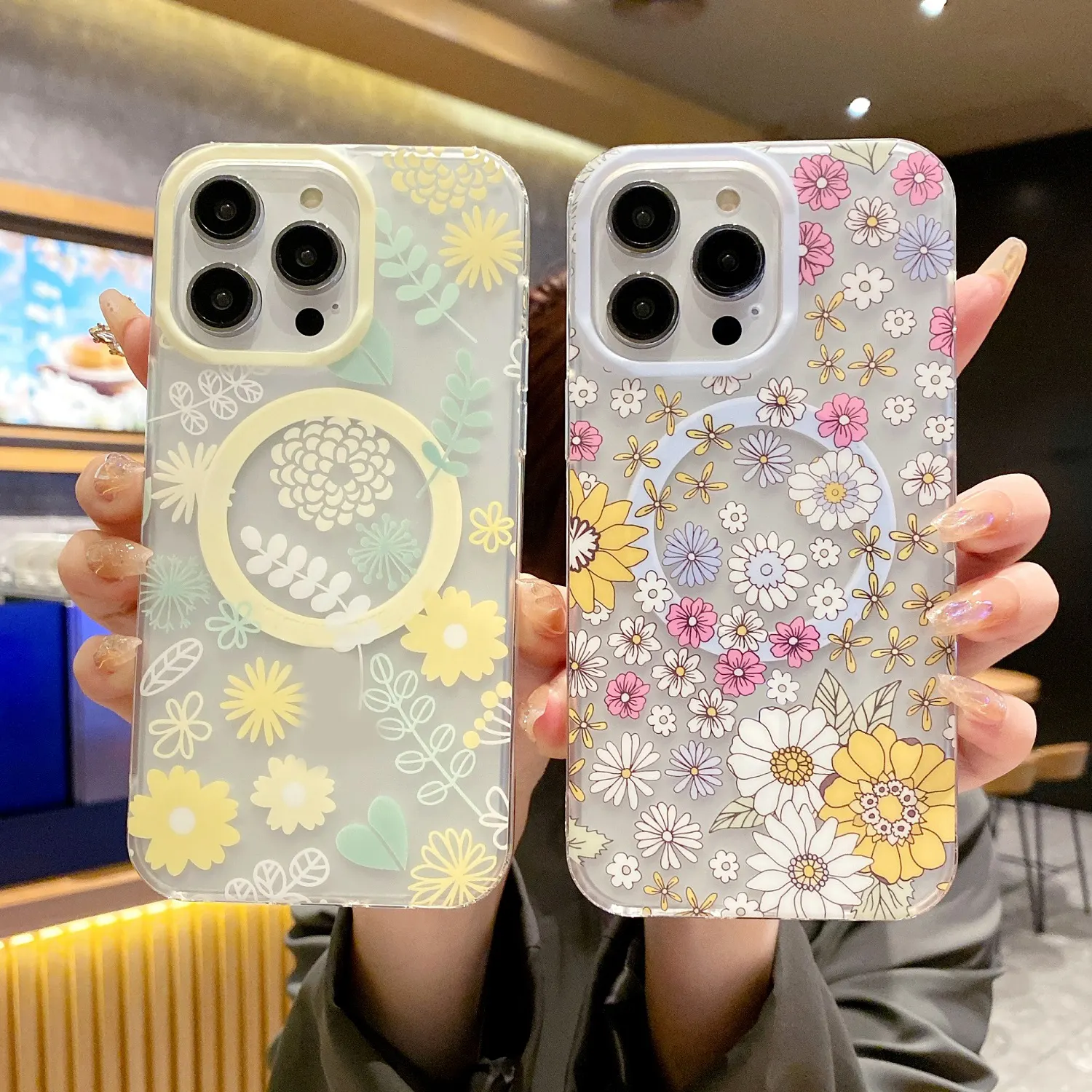 เคสโทรศัพท์แบบแม่เหล็กสวยงามสำหรับ iPhone 15 14 PRO MAX ฝาหลังโทรศัพท์มือถือสำหรับ iPhone 14 14