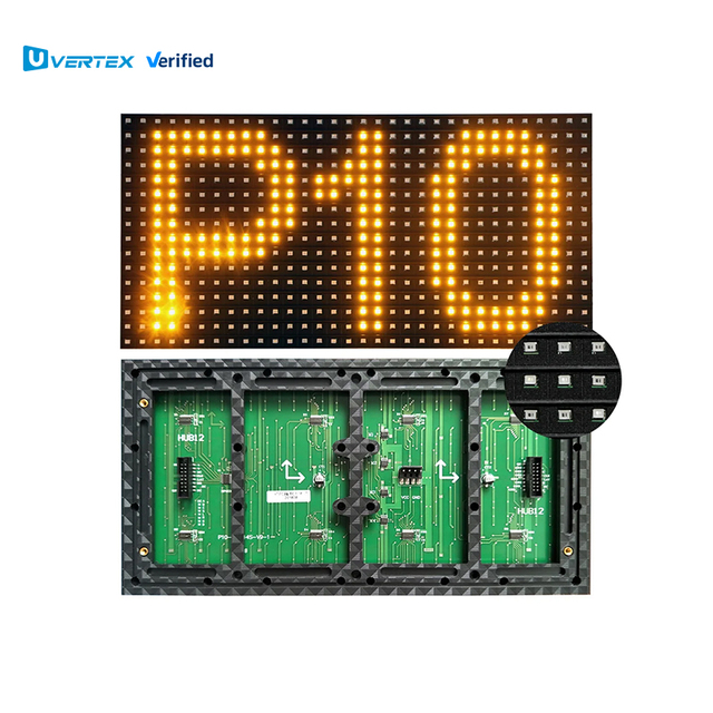 Free Sample P10 Yellow Outdoor IP65 Waterproof DIP32*16cm Module LED Display with HDR10 and 5-Year Warranty for TV Qiang
