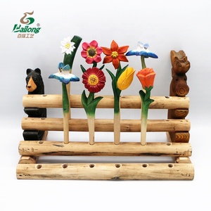 Prezzo <span class=keywords><strong>di</strong></span> fabbrica naturale intagliato a <span class=keywords><strong>mano</strong></span> dipinta <span class=keywords><strong>di</strong></span> rosa penna del regalo del fiore <span class=keywords><strong>di</strong></span> <span class=keywords><strong>legno</strong></span> - Product Image 3