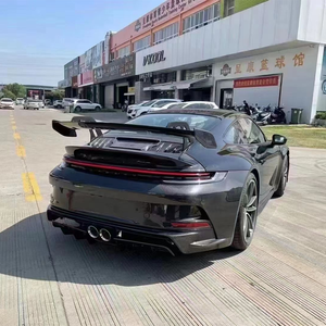 Pour <span class=keywords><strong>2018</strong></span> + Porsche <span class=keywords><strong>911</strong></span> 992 mise à niveau Style <span class=keywords><strong>GT3</strong></span> pare-chocs avant pare-chocs arrière capot jupes latérales aileron arrière Kit de carrosserie en Fiber de carbone sec - Product Image 4