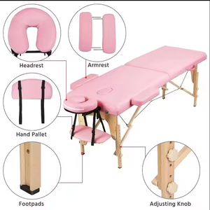 Cama de masaje plegable médica portátil cómoda MESA DE Spa para acupuntura Facial Silla de belleza cosmética - Product Image 5