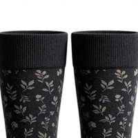 Chaussettes habillées pour hommes, respirantes, anti-humidité, en coton, motif vintage teinte foncée, confortables