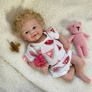 Muñecas <span class=keywords><strong>Reborn</strong></span> de Silicona Realistas para Niñas <span class=keywords><strong>con</strong></span> Textura de Venas, Cabello Rizado/Lacio, Muñecas Recién Nacidas Anatómicamente Correctas - Product Image 2