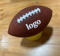 Ballon de football américain officiel taille 9 en cuir composite PU avec logo personnalisé pour le jeu