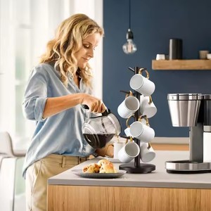 Porte-gobelet en bois de bambou multicouche Support de rangement de bureau rotatif Tasses à café Spot Wholesale <span class=keywords><strong>New</strong></span> <span class=keywords><strong>Design</strong></span> Coffee <span class=keywords><strong>Storage</strong></span> <span class=keywords><strong>Cage</strong></span> - Product Image 6