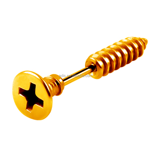 Edelstahl Mode Körper Piercing Schmuck Sexspielzeug Unisex Ohrringe Schrauben form Ohr Knorpel - Product Image 5