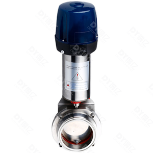 Interrupteur intelligent en acier inoxydable 304 à installation rapide, à simple action, avec tête intelligente DY-BV12508, commande manuelle, type papillon - Product Image 1