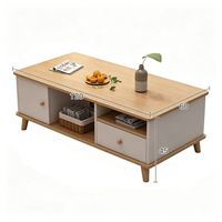 Table basse en MDF pas chère, fabrication directe d'usine, OEM ODM, faible MOQ, style scandinave, table centrale, table basse, mobilier moderne minimaliste