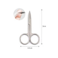 Ensemble de ciseaux à cuticules droits en acier inoxydable pour hommes et femmes, pour les poils du visage, des sourcils, du nez, de la moustache et des oreilles