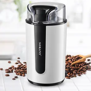 Penggiling Kopi Elektrik untuk Rumah Mesin Penggiling Biji-bijian Blender Bumbu Biji Kacang Dapur Pisau Pemotong Kopi Multifungsi