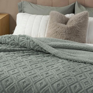 Sang Trọng Siêu Mềm Ấm Dày Đôi Lớp <span class=keywords><strong>Jacquard</strong></span> Nữ Hoàng Vua Kích Thước Chăn Cho Món Quà Cưới - Product Image 3