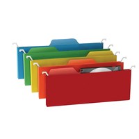 Dossier de fichiers suspendus Mini Tab View 4 \ "X 11 \" Couleurs assorties pour les chèques de reçus de cartes de visite en papier durable