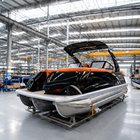 Meilleur rapport qualité-prix, bateau ponton haute performance pour 12 personnes, console de luxe, salon avant, arche électrique, yacht de pêche