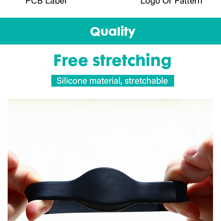 2022 Newly OEM High Quality RFID Silicone Bracelets with Customized Personal Logo for  Festival/ Events