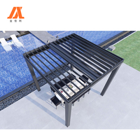 Pergolas bioclimatiques en aluminium, imperméables, avec revêtement en poudre, pergola extérieure, gazebo et pavillon