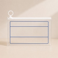 Pochette à crayons en PVC avec logo personnalisé OEM, étanche, sac de rangement pour fournitures scolaires, étui à crayons en PVC pour l'école, le bureau, les voyages, les étudiants