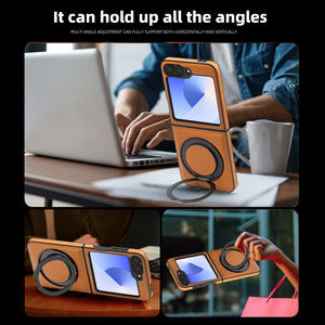 Haute qualité 360 support de support magnétique rotatif PU étuis de téléphone portable antichoc pour Samsung Galaxy <span class=keywords><strong>Z</strong></span> <span class=keywords><strong>Flip</strong></span> 3 <span class=keywords><strong>4</strong></span> 5 6 étui - Product Image 4