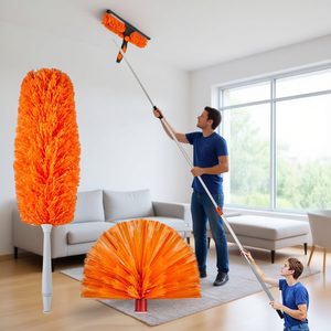 Plumeau télescopique de nettoyage 4-12FT en aluminium extensible pour le dépoussiérage des plafonds et des murs - Product Image 2
