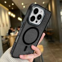    Étui magnétique sans fil avec paillettes brillantes pour iPhone 16e 15 14 Plus 13 12 11 Pro Max XR, coque transparente en acrylique