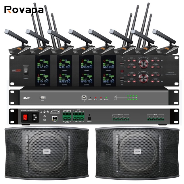 All-In-One Conference System Audio Microphone Software Speaker Amplifier Presentations Meetings Voting DC-6018F 3-Year Sound DJ