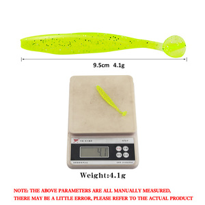 ชุดเหยื่อตกปลาแบบนิ่ม T-Tail 6 ชิ้น สำหรับตกปลาแบสในน้ำจืด เหยื่อแบบ Drop Shot ตัวหนอนนิ่ม หัวจิ๊ก ตีไกล เหยื่อตกปลาแบบตีลึก - Product Image 2