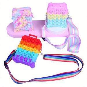 Nouveau sac bandoulière unisexe anti-stress à bulles, motif dégradé en silicone, inspiré des pionniers de l'éradication des souris, avec porte-monnaie intégré, prêt à l'emploi - Product Image 1