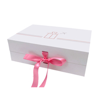 Boîte magnétique vide pliable en carton rigide mat de luxe, personnalisée avec logo, écologique et biodégradable, de grande taille
