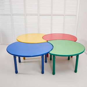 Juegos de mesa ignífugos ajustables listos para la escuela, muebles educativos para la escuela, mesa de estudio colorida para niños - Product Image 1