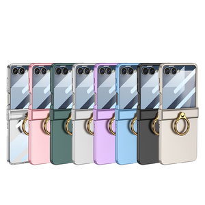 เคสโทรศัพท์ Galaxy Z Flip 5 6 Flip 7  วัสดุ PC พร้อมวงแหวนโลหะและบานพับ สำหรับ Samsung Galaxy Z Flip 7 Flip 6 5 4 - Product Image 6