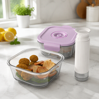 Ensemble de contenants de stockage sous vide pour la cuisine, pour l'organisation et le stockage des aliments secs, des céréales et des produits ménagers dans le garde-manger
