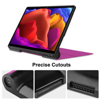 Pour Lenovo Yoga Tab 13 Case 2021 YT-K606F PU cuir Flip Stand Hard PC tablette arrière housse pour Lenovo Yoga Pad Pro 13 Case Cover