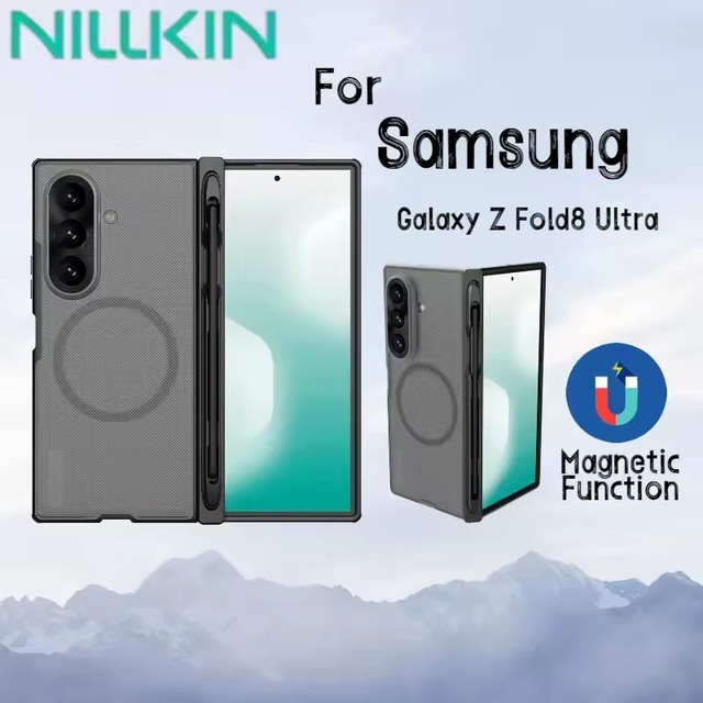 NILLKIN Magnetic Case for Samsung Galaxy Z Fold 8 / Z Fold 8 Ultra, Built-in Magnets Hybrid Armor Matte Slim Fit Phone Cover