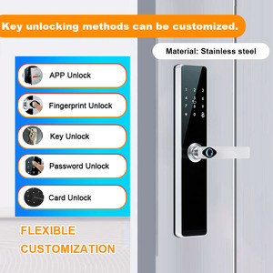 Serrure de porte intelligente submersible étanche en acier inoxydable avec reconnaissance <span class=keywords><strong>d</strong></span>'empreintes digitales, mot de passe, carte et application TT Lock pour une sécurité accrue - Product Image 3