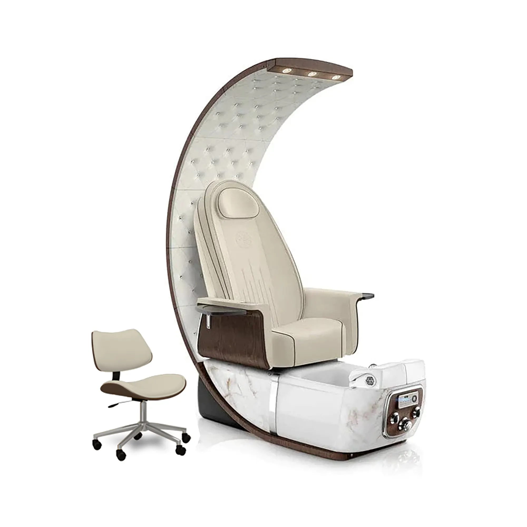 New style luxury PU massage foot massage and pedicure chair with light foot spa customizedfor nail shop